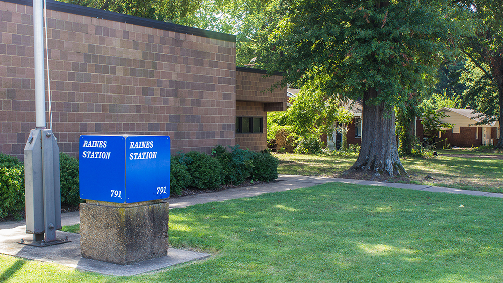 Exterior image of Raines Police Station building.