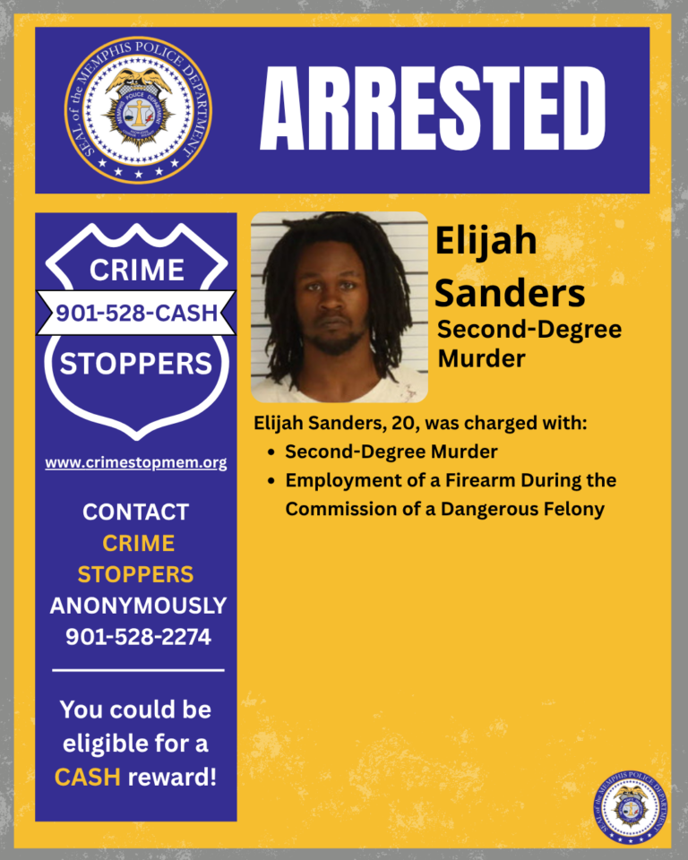 Elijah Sanders, 20, has been charged with Second Degree Murder and Employment of a Firearm During the Commission of a Dangerous Felony.