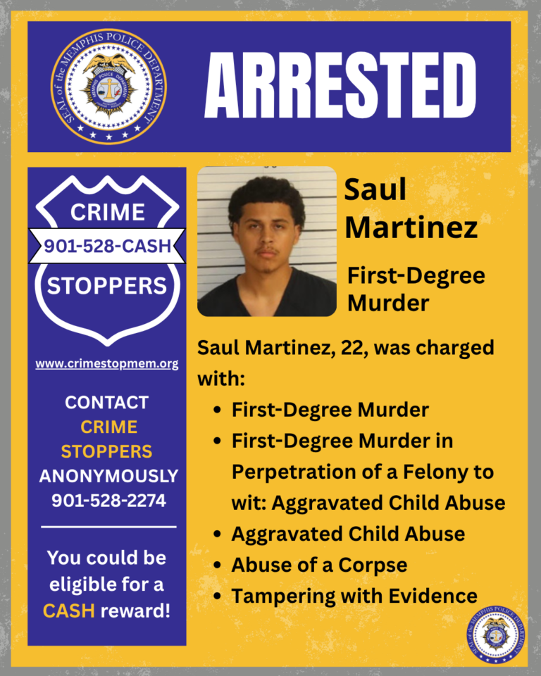 Saul Martinez, 22, was arrested and charged with first-degree murder in addition to several other felony charges.