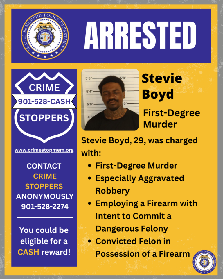 On July 17, 2026, a warrant was issued for Boyd, charging him with First-Degree Murder, Especially Aggravated Robbery, Employing a Firearm with Intent to Commit a Dangerous Felony, and Convicted Felon in Possession of a Firearm.