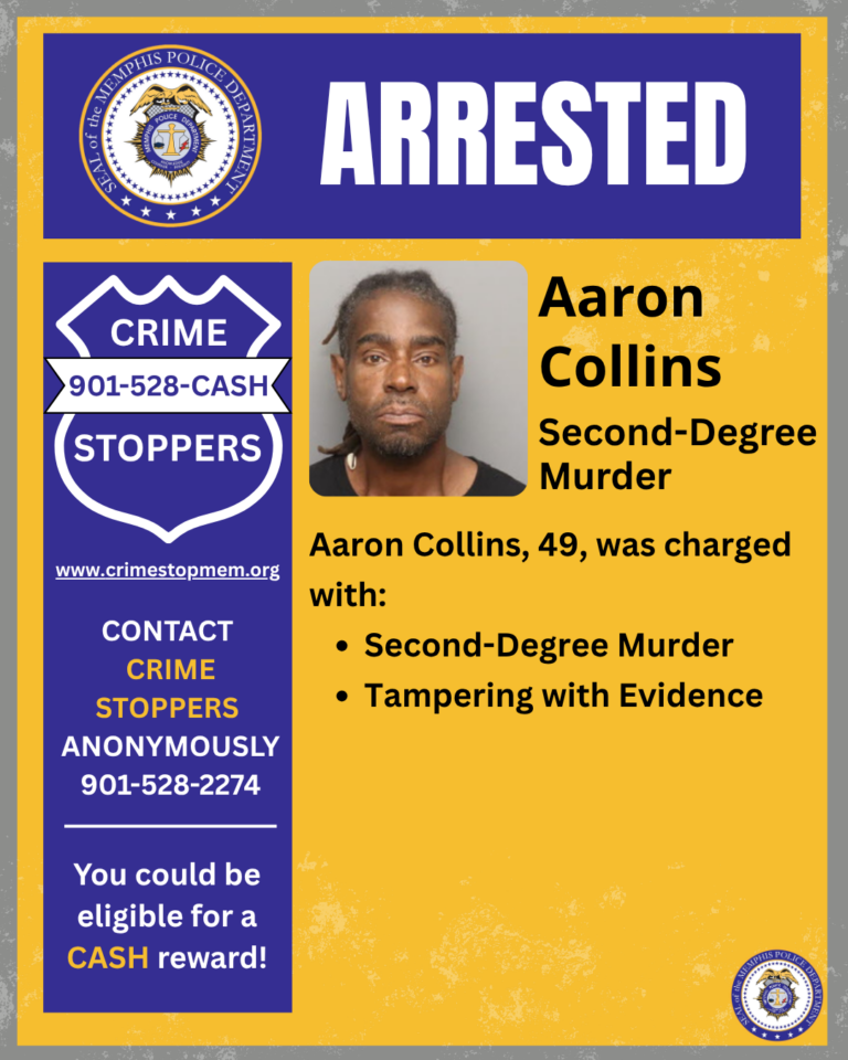 Aaron Collins, 49was charged with Second-Degree Murder and Tampering with Evidence