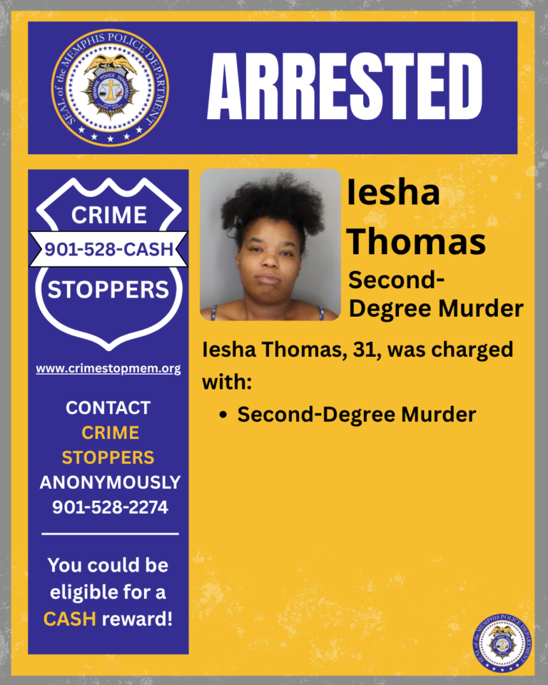</p><p>Iesha Thomas was arrested and charged with Second-Degree Murder